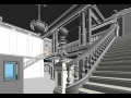 Custom modeled marble staircase